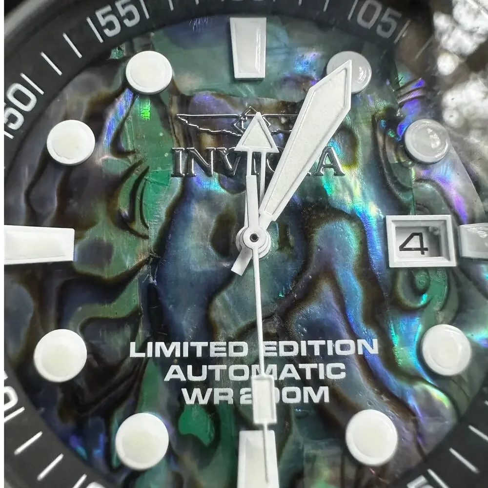 Invicta TI-22 Titanium Automatic Scuba 22082 Abalone Dial Watch Box Papers